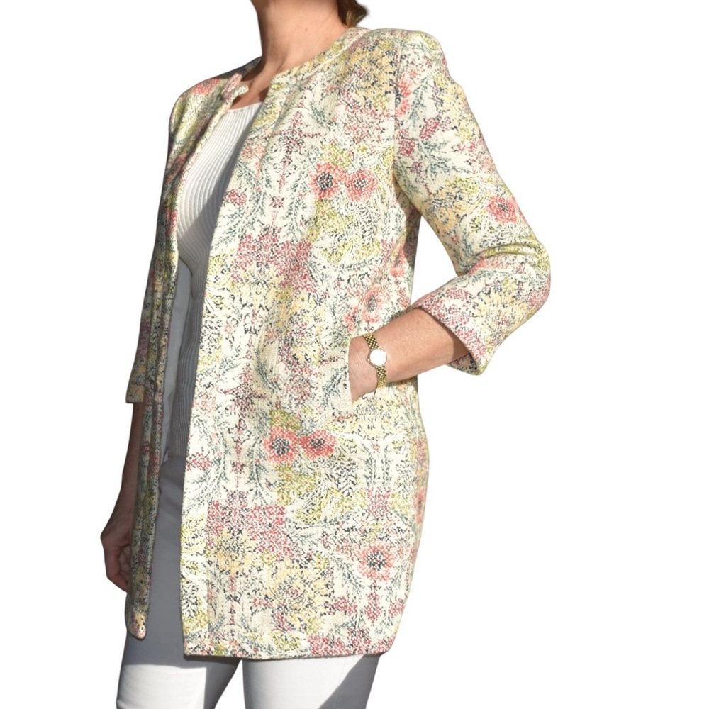 Zara Basic Jacquard Tapestry Jacquard Jacket Women's Size Small